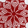  Häkeldeckchen aus rotem Baumwolle-handgehäkelt-Handarbeit