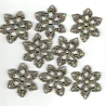 NEW--Neu--8er Set Häkeldeckchen-Schneesterne in metallisch glänzend/Farbverlauf zum schmücken und aufhängen