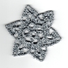 6er Set Häkeldeckchen-Schneesterne in silber zum schmücken 