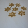 9er Set Häkeldeckchen-Schneesterne in gold zum schmücken