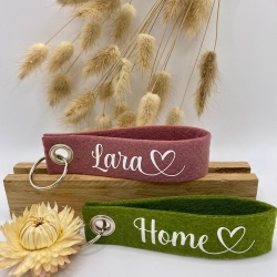 Personalisierter Filz-Schlüsselanhänger mit Namen Personalisierter Filz-Schlüsselanhänger mit Namen