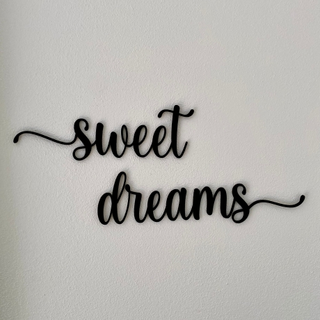 Schriftzug SWEET DREAMS aus Holz / Wanddeko