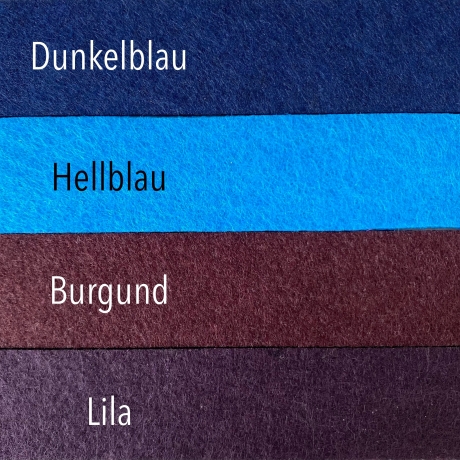 Schlüsselanhänger personalisiert aus Filz mit Name + Kleeblatt