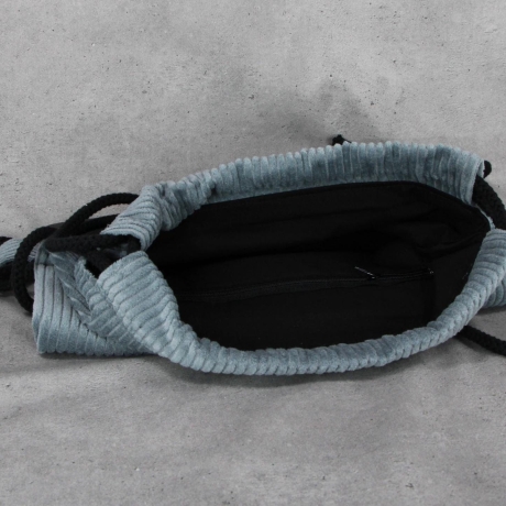 Turnbeutel, grauer Cord