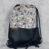 Turnbeutel Gymbag blaue Blumen