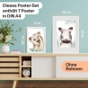 7er Poster Set mit süßen Baby Tieren Afrikas | Baby Löwe, Zebra, Giraffe und co. | DIN A4 | ohne Rahmen | CreativeRobin