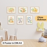 6er Poster-Set von Tieren Afrikas mit Mutter & Baby I Babyzimmer Deko I ohne Rahmen I CreativeRobin