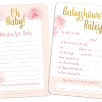 Babyparty Spiel mit Baby Quiz • 25 Karten • Babyshower