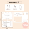 Hochzeitsspiel & Gästebuch-Karten für 50 Gäste im schönem Pampasgras Design | CreativeRobin