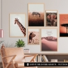CreativeRobin Poster Set als Wohnzimmer Deko | 4x A3 + 2x A4 Wandbilder Collage | ohne Rahmen » Afrika «
