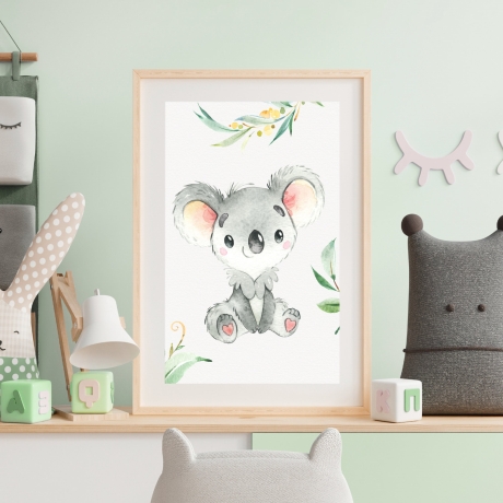 8er Australien Tier Poster-Set fürs Kinderzimmer I Schöne