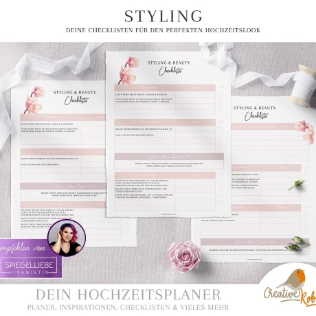 HOCHZEITSPLANER |  Hochzeitsplanung Buch | Trauzeugin Planer | Hochzeit planen Checkliste  | Hochzeit DIY Deutsch | 97 Seiten Pdf Planner A4