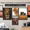 CreativeRobin Poster Set als Wohnzimmer Deko | 4x A3 + 2x A4 Wandbilder Collage | ohne Rahmen » Afrika «