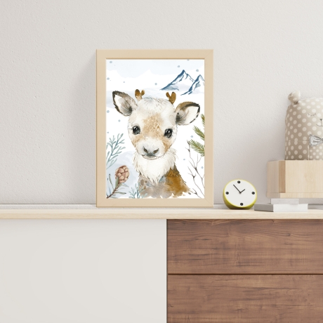 6er Poster-Set fürs Kinderzimmer mit Nordischen Tieren der Arktis | Schöne Babyzimmer Deko | ohne Rahmen | CreativeRobin