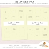 PRINTABLE Wedding Dividers & Index Tabs | Wedding divider Tabs | Wedding Planner Tabs | Printable Tabs | US letter size