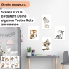 8 Waldtier Poster als Kinderzimmer & Babyzimmer Deko • Reh, Fuchs, Bär, Eule, Dachs, Hase + co. • OHNE Rahmen • CreativeRobin