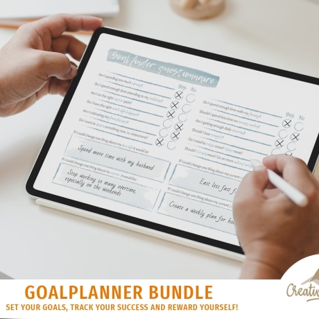 Printable GOAL PLANNER • Goal Planning Calender • Monthly Goal Setting Planner • Goal Worksheet