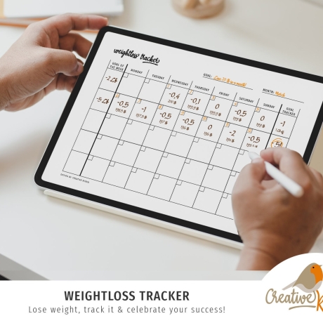 PRINTABLE Weight Loss Tracker | Weight Log | Weightloss Journey Journal | Weight Chart Counter