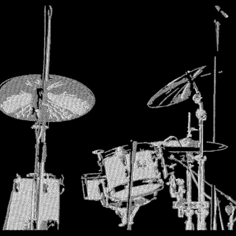 Maschinen Stickdatei - Schlagzeug Lichteffekt