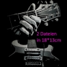 Maschinen Stickdateien - Gitarrengriff & E-Gitarre 18*13cm