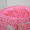 Windeltasche Kulturtasche Hase im Boot rosa mit Namen W174