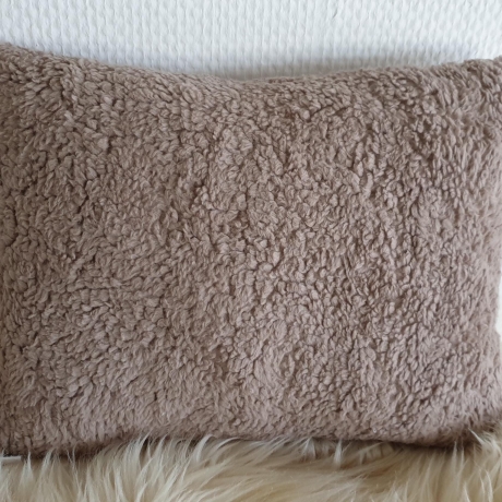 Kissen Bär Teddy Schmetterling beige Karo 3 & Wunschnamen W719