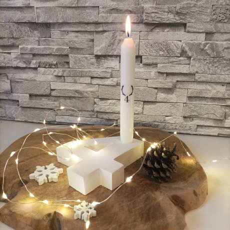 Adventskranz modern, Adventskranz aus Zahlen, Zahlen Advent 1234