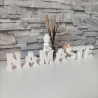 Schriftzug Namaste, Buddha Figur, Geschenkset Buddha, Spirituelle Deko, Spirituelle Geschenke, Spirituelle Kerzen, Spirituell, Geschenkidee