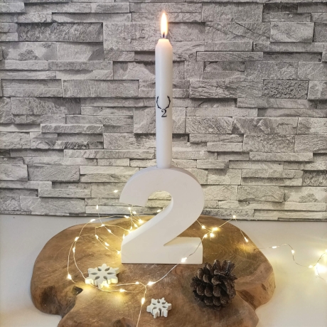 Adventskranz modern, Adventskranz aus Zahlen, Zahlen Advent 1234