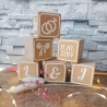 Holzwürfel Buchstaben, Hochzeitstischdeko, Hochzeitsgeschenke