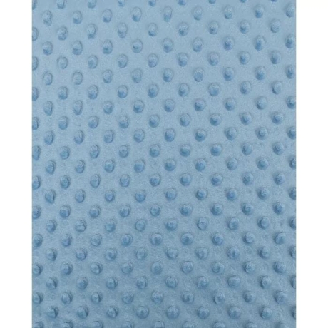 Minky Fleece Stoff uni jeans blau