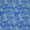 Baumwolljersey Stoff Dina blau Kugeln - geometrisches Muster