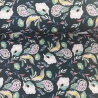 French Terry Stoff Druck mit dunklem Paisley Muster | Fräulein von Julie