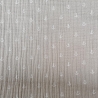 Reststück: maritimer Musselin Stoff beige mit weißen Ankern; ca. 1,1m