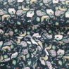 French Terry Stoff Druck mit dunklem Paisley Muster | Fräulein von Julie