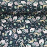 French Terry Stoff Druck mit dunklem Paisley Muster | Fräulein von Julie