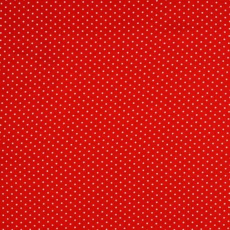 Viskose Webware rot mit weißen Punkten - 100% Viskose