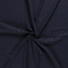 Reststücke: Baumwoll Musselin Stoff marineblau mit Glitzerelmenten; ca. 05,m + 0,9m