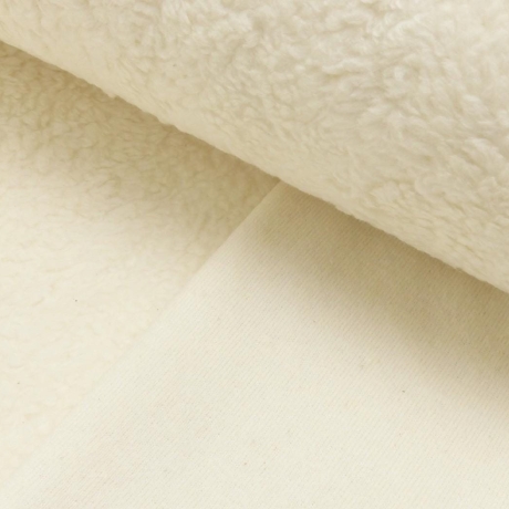 Baumwoll Teddy Stoff natur - 100% Baumwolle