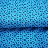 Baumwolljersey Retro Stoff Streublümchen blau