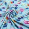 Baumwoll Jersey Stoff Digital Druck Macarons