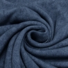 weicher & warmer Alpenfleece Stoff, uni melange marine blau