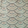Baumwolljersey Stoff - blaue Halbkreise - Sommerstoff