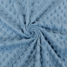 Minky Fleece Stoff uni jeans blau