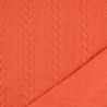 Zopfstrick Jacquard Stoff kupferrot