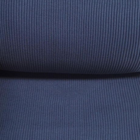 Rip Bündchen Stoff - Schlauchware 35/70cm - marineblau
