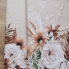 Baumwoll Jersey Stoff Digital Druck Bohemian Blossom braune Blumen by Jessy Sewing