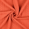 Zopfstrick Jacquard Stoff kupferrot