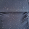 Reststücke: Baumwoll Musselin Stoff marineblau mit Glitzerelmenten; ca. 05,m + 0,9m
