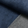 weicher & warmer Alpenfleece Stoff, uni melange marine blau